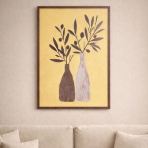 Luxury Mixed-Media Botanical Canvas Art