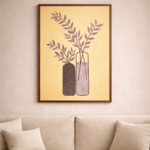 Luxury Mixed-Media Botanical Canvas Art