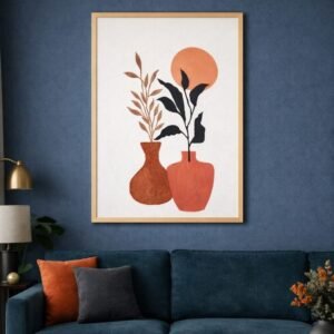 Luxury Mixed-Media Botanical Canvas Art