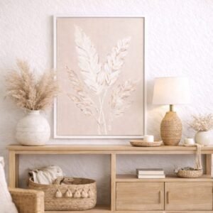 Textured Botanical Acrylic Canvas Art
